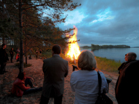 Enjoy an evening camp fire on the beach